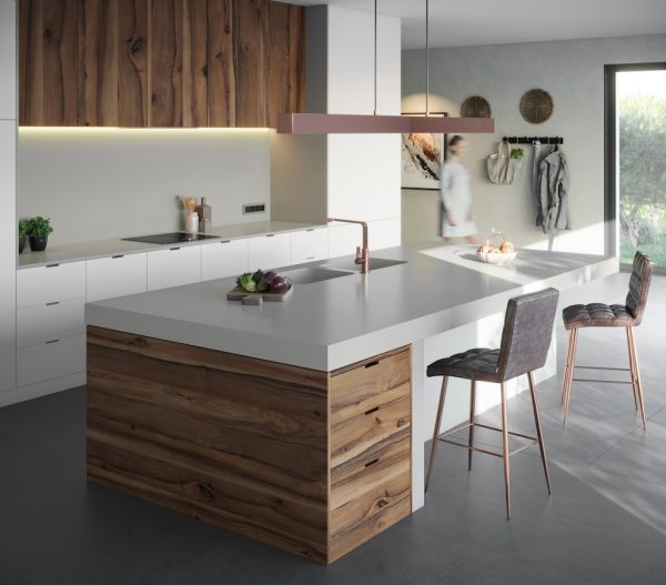 Silestone Cincel Grey Composiet Keukenbladen