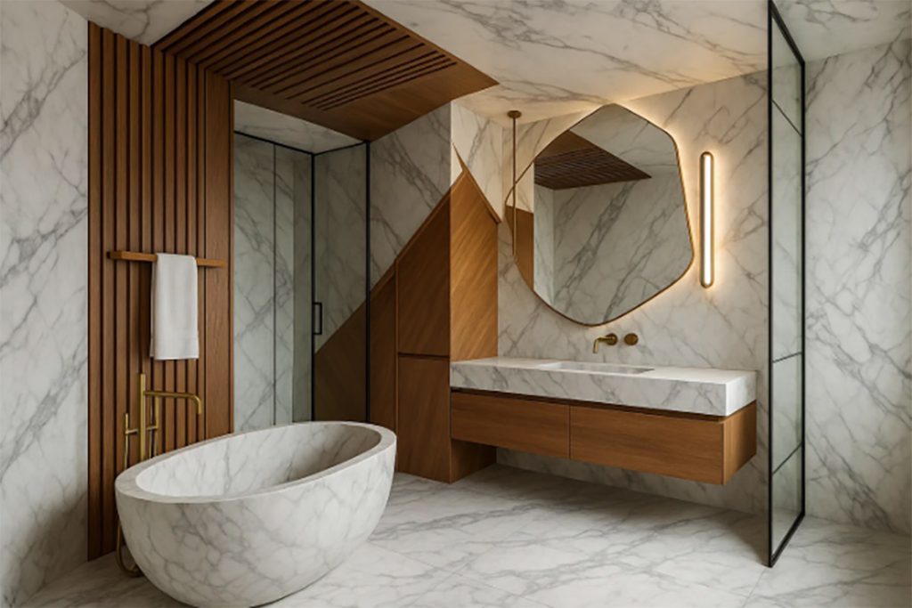 Marmeren badkamer