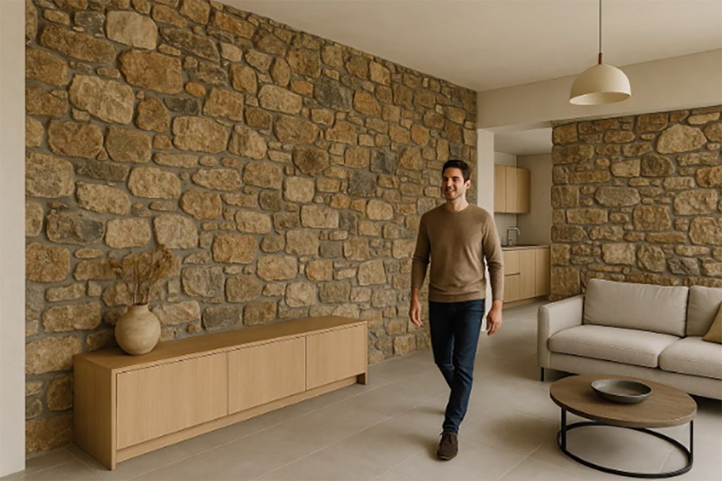 natuurstenen muur