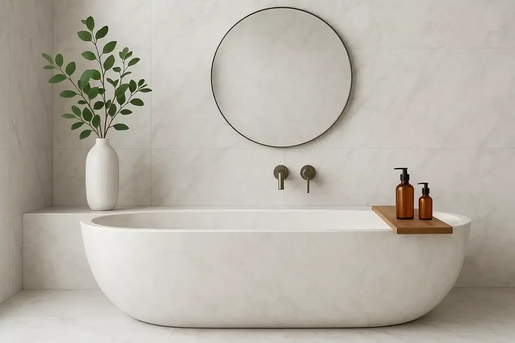 Witte badkamersteen: tips voor een stijlvolle en vochtbestendige badkamer