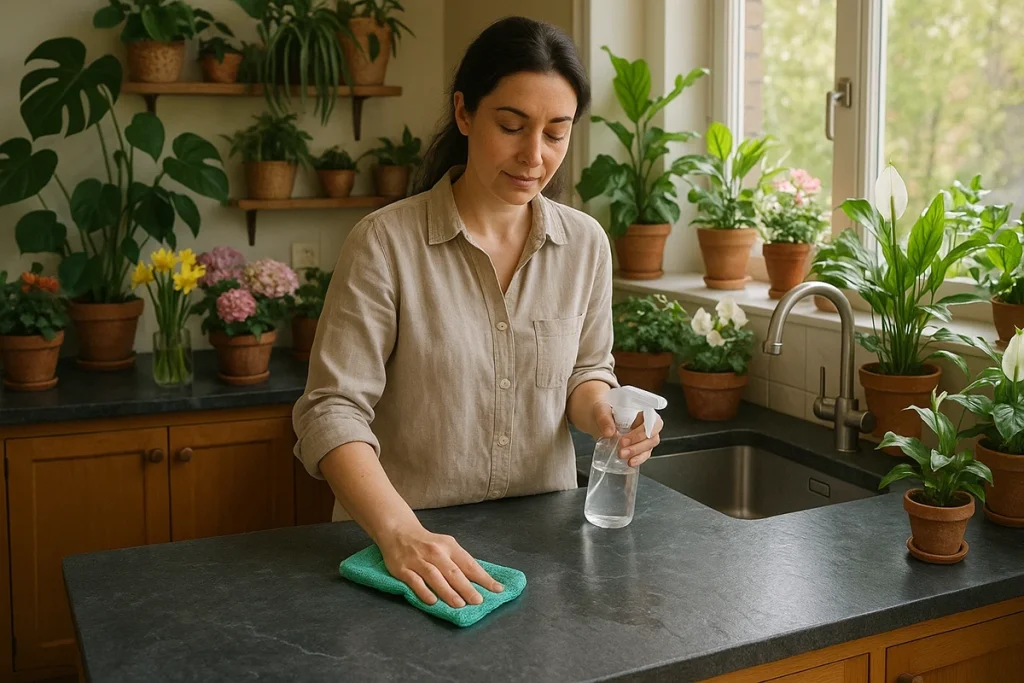 Leisteen keukenblad onderhoud